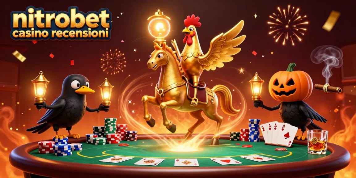 Scopri le nitrobet casino recensioni con un'illustrazione vivace e dettagliata di un casinò.